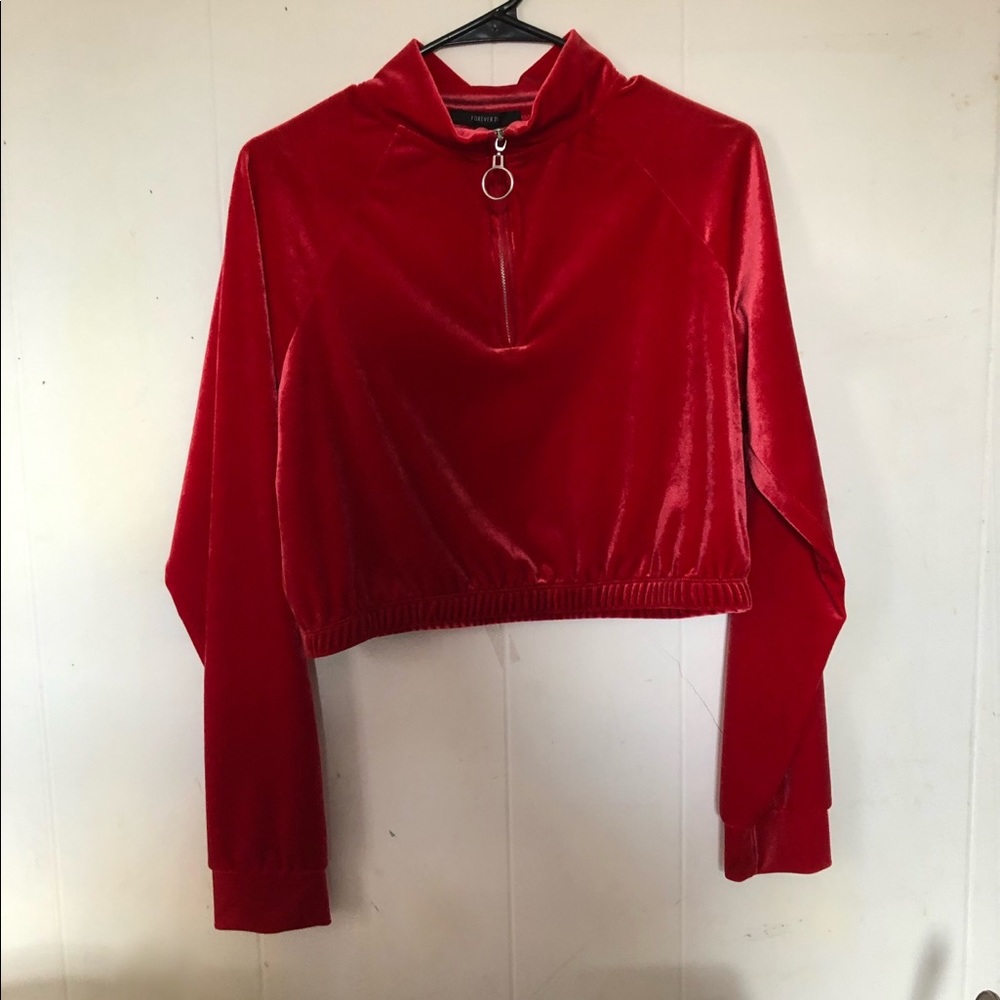 Velvet crop top